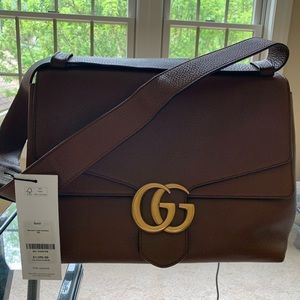 Authentic Gucci Brown Leather Handbag